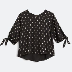 Papermoon Larie Tie Sleeve Foil Print Blouse